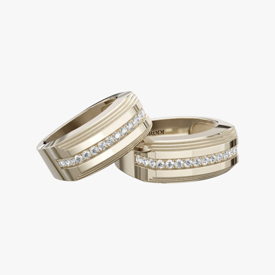 Classic Love Diamond Matching Wedding Rings